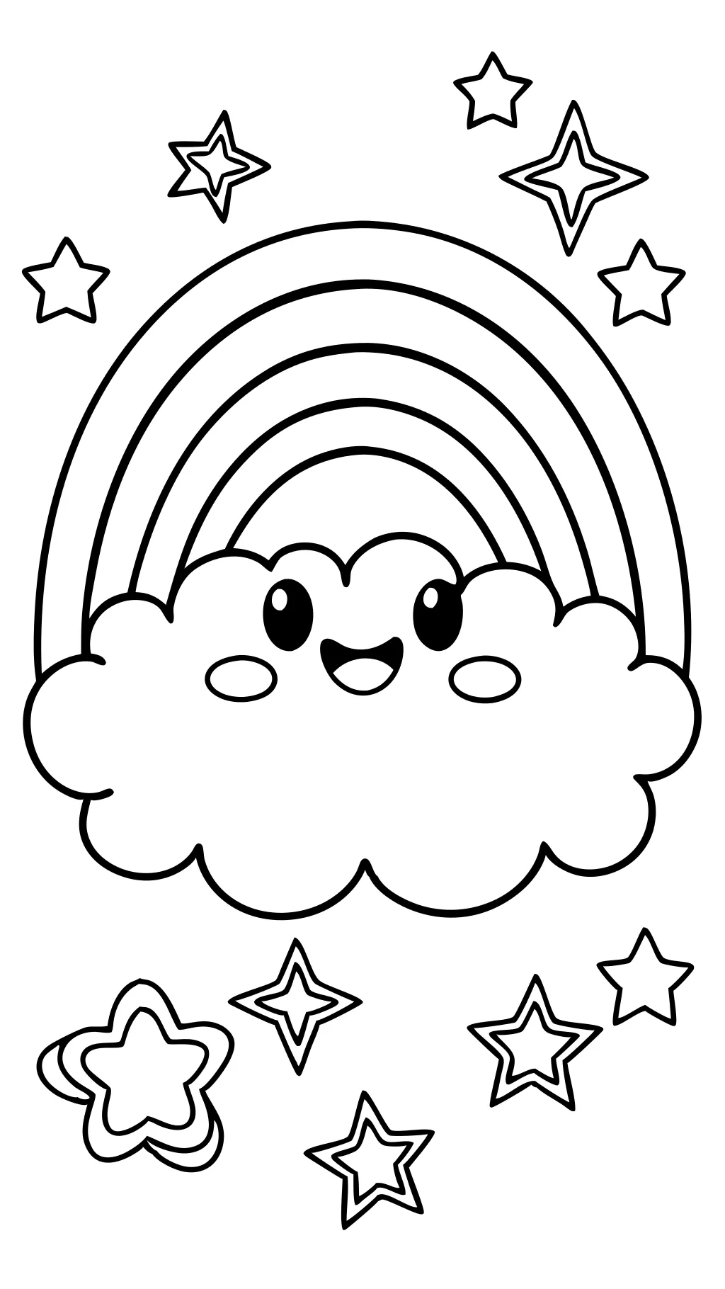 easy rainbow coloring pages